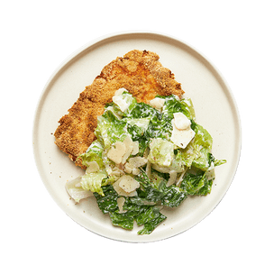 baked-crispy-chicken-with-caesar-salad