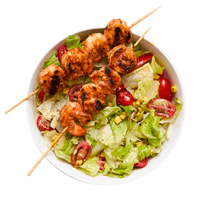 bbq-shrimp-skewer-salad