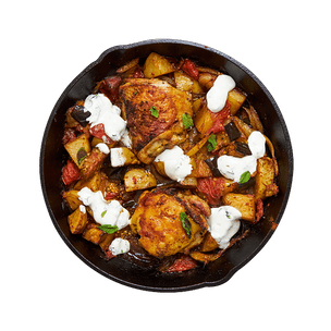 indian-spiced-chicken-thigh-skillet