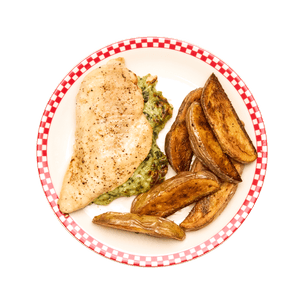 spinach-et-artichoke-stuffed-chicken-with-potato-wedges