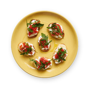 ricotta-and-red-pepper-crostini