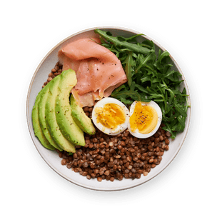 lentil-and-smoked-salmon-protein-bowl