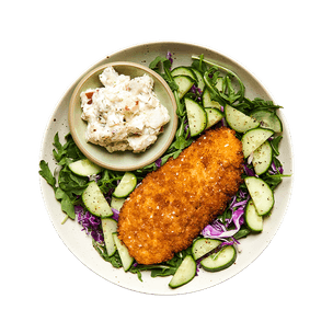 chicken-schnitzel-with-salad