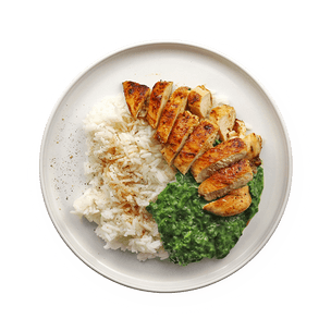 chicken-with-creamed-spinach-and-rice