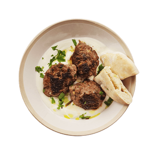 kibbeh-meatballs-and-mint-yogurt-sauce