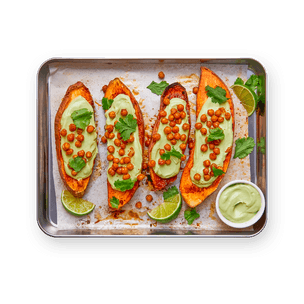 roasted-sweet-potatoes-with-chickpeas-and-avocado-cream