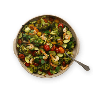 crevettes-et-legumes-persilles