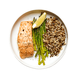 hot-honey-glazed-salmon-with-mixed-grains-and-asparagus