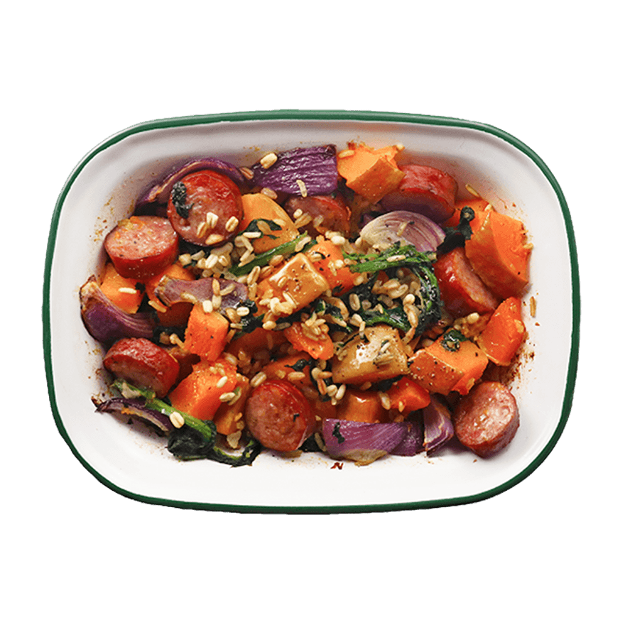 Roasted Sausage & Butternut Squash