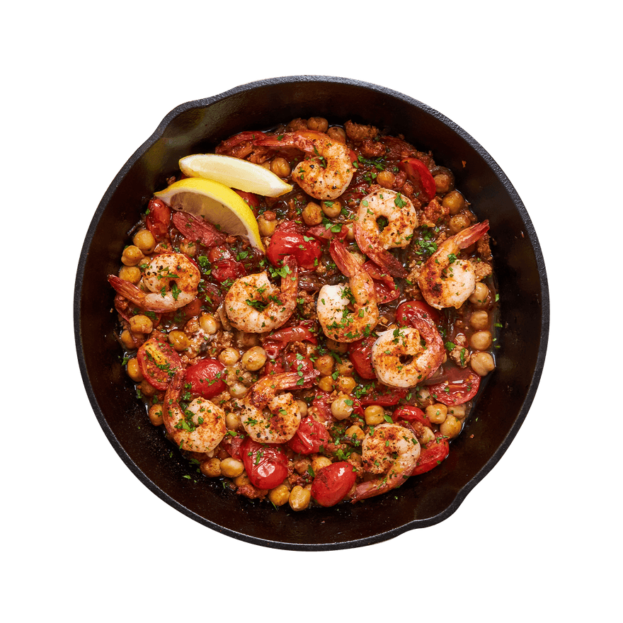 Shrimp with Chorizo & Chickpeas