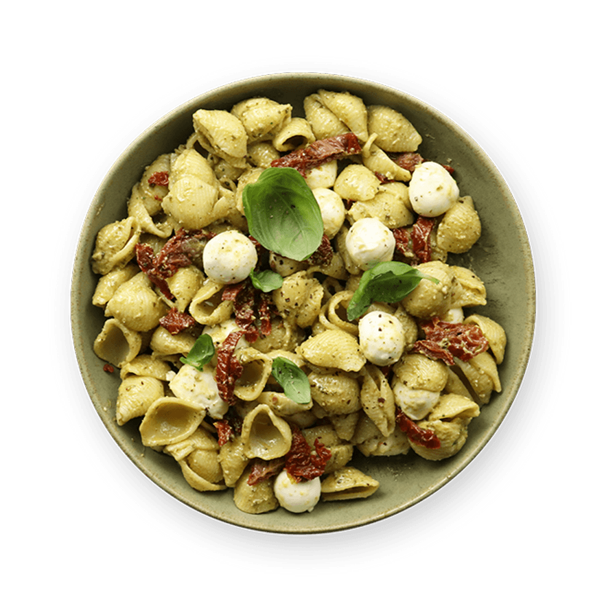 Jow - Recipe: Pesto & Mozzarella Pasta Salad