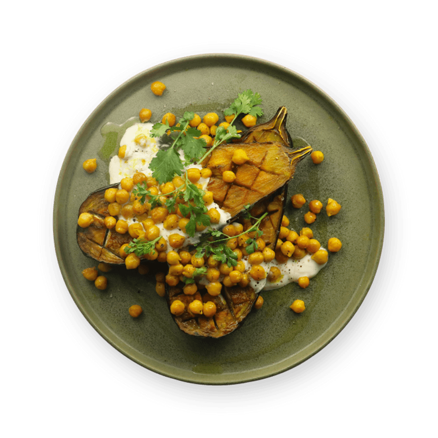 Vegan Roasted Eggplant with Turmeric