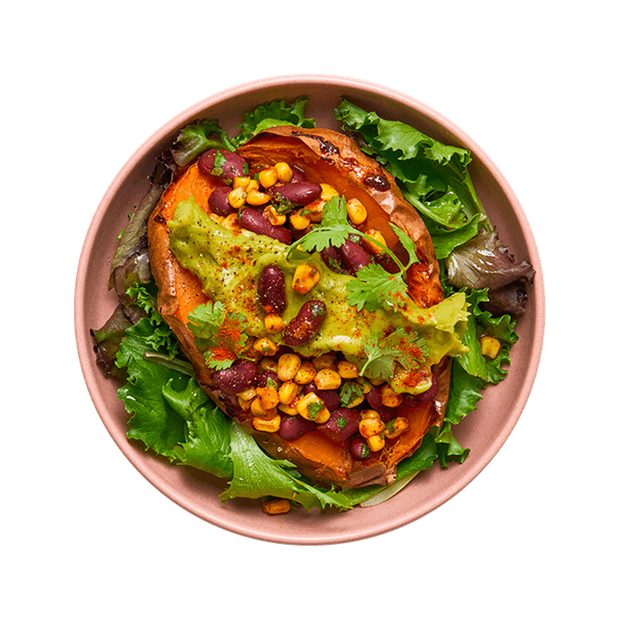 Air Fryer Tex-Mex Loaded Sweet Potatoes