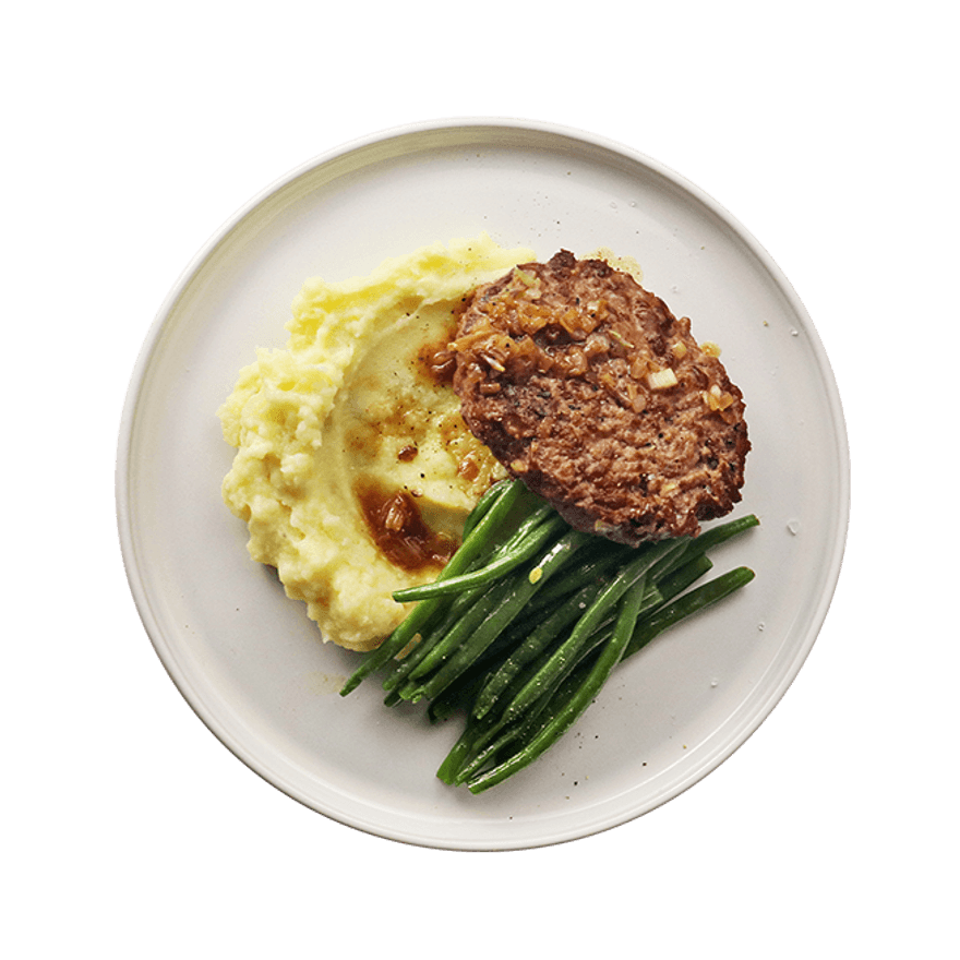 Salisbury Steak, Mashed Potatoes & Green Beans