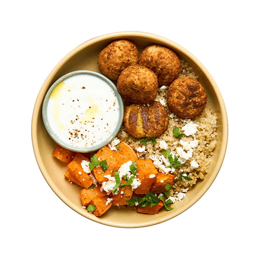 Buddha bowl aux falafels & patates douces