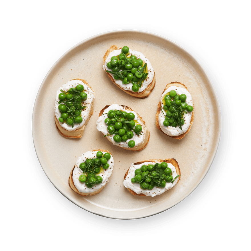 Ricotta & Peas Crostini