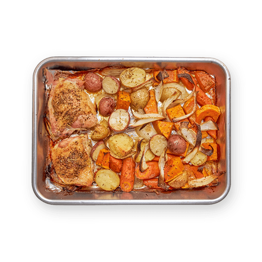 Chicken & Fall Veggies Sheet Tray