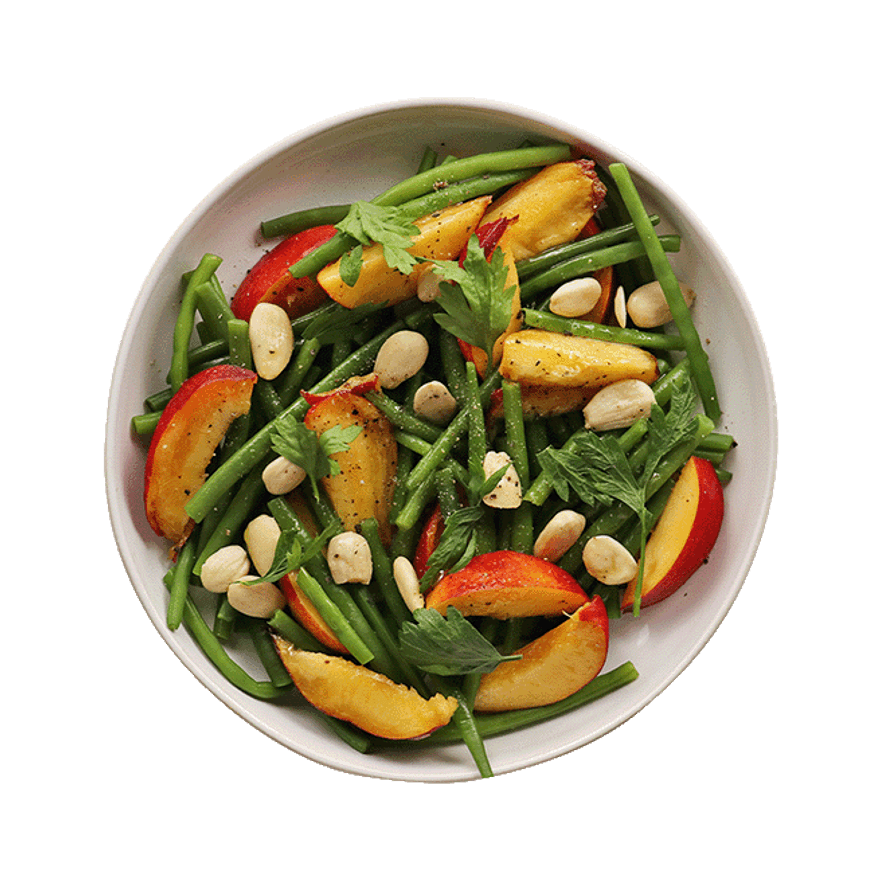 Nectarine, Green Bean & Almond Salad