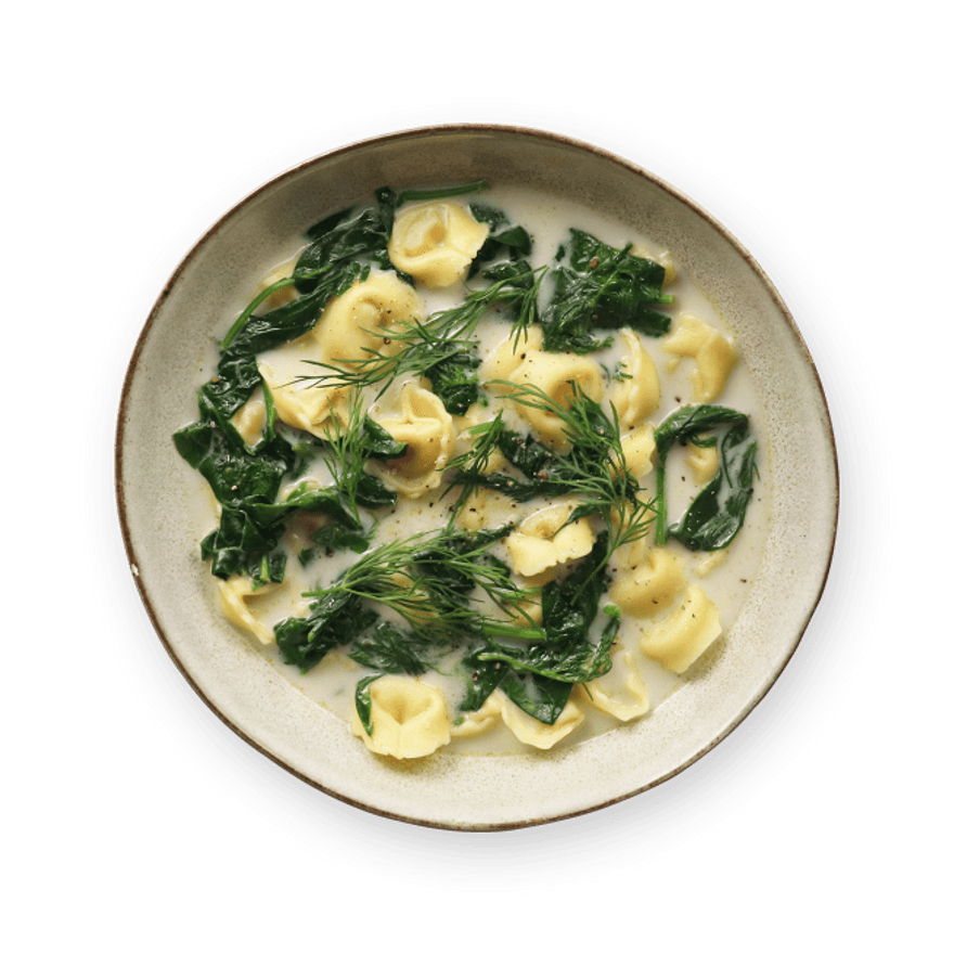 Spinach and deals ricotta tortellini