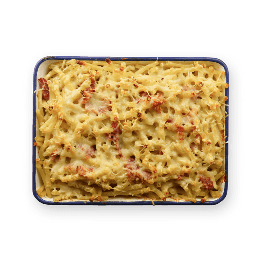 Gratin de pâtes au jambon