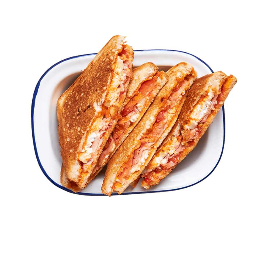 Goat Cheese & Red Pesto Grilled Cheese