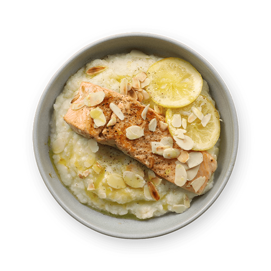 Lemon-Butter Salmon with Cauliflower Purée