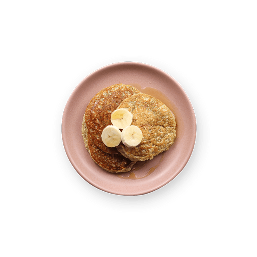 Pancakes banane & flocons d'avoine