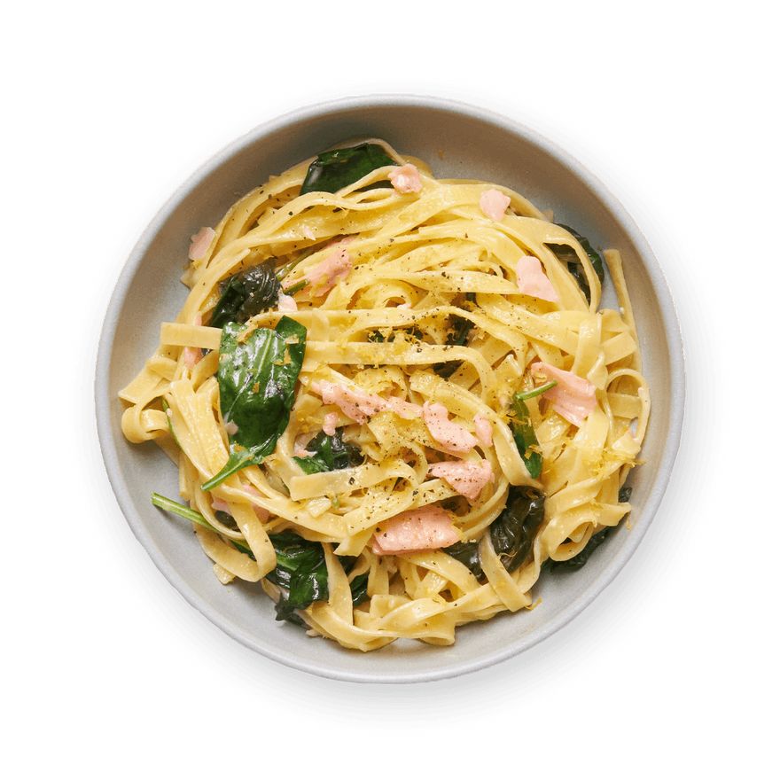 Smoked Salmon & Spinach Tagliatelle