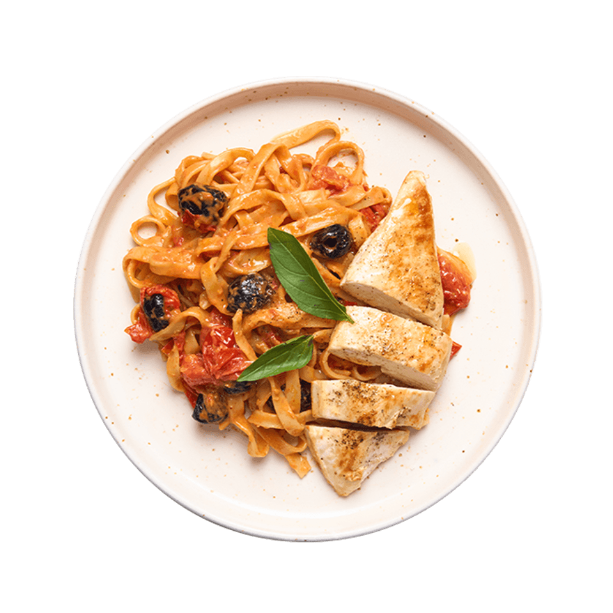 Tomato & Olive Fettuccine with Chicken