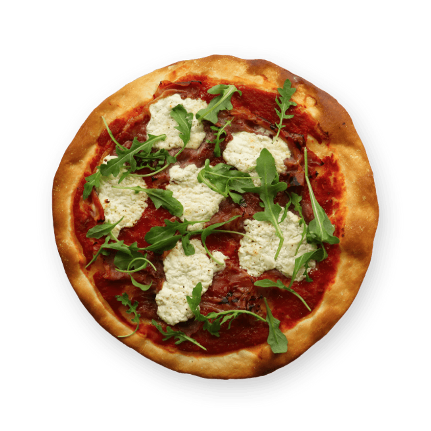 Pizza prosciutto, ricotta & miel