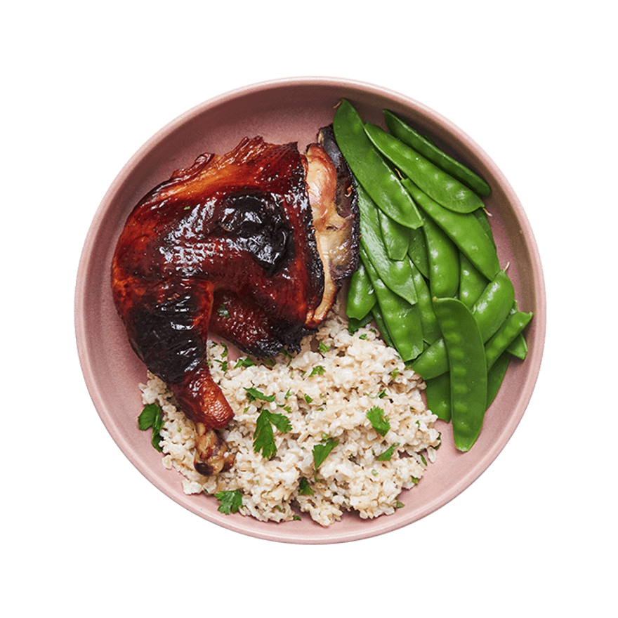 Soy Glazed Spatchcock Chicken with Coconut Rice