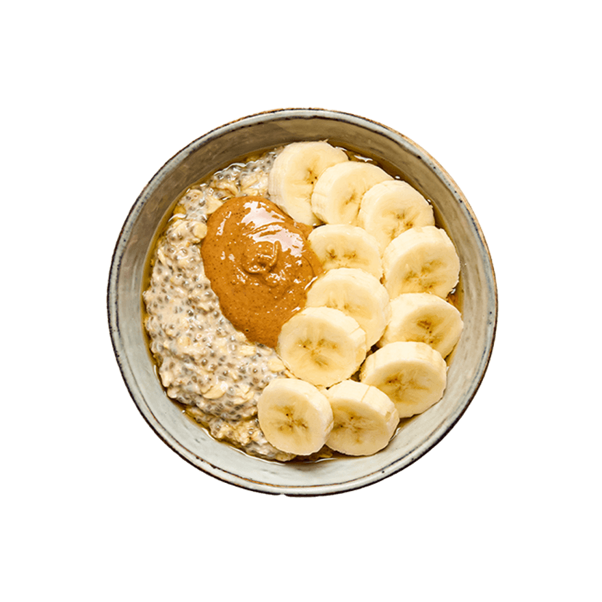 Overnight oats banane & beurre de cacahuètes