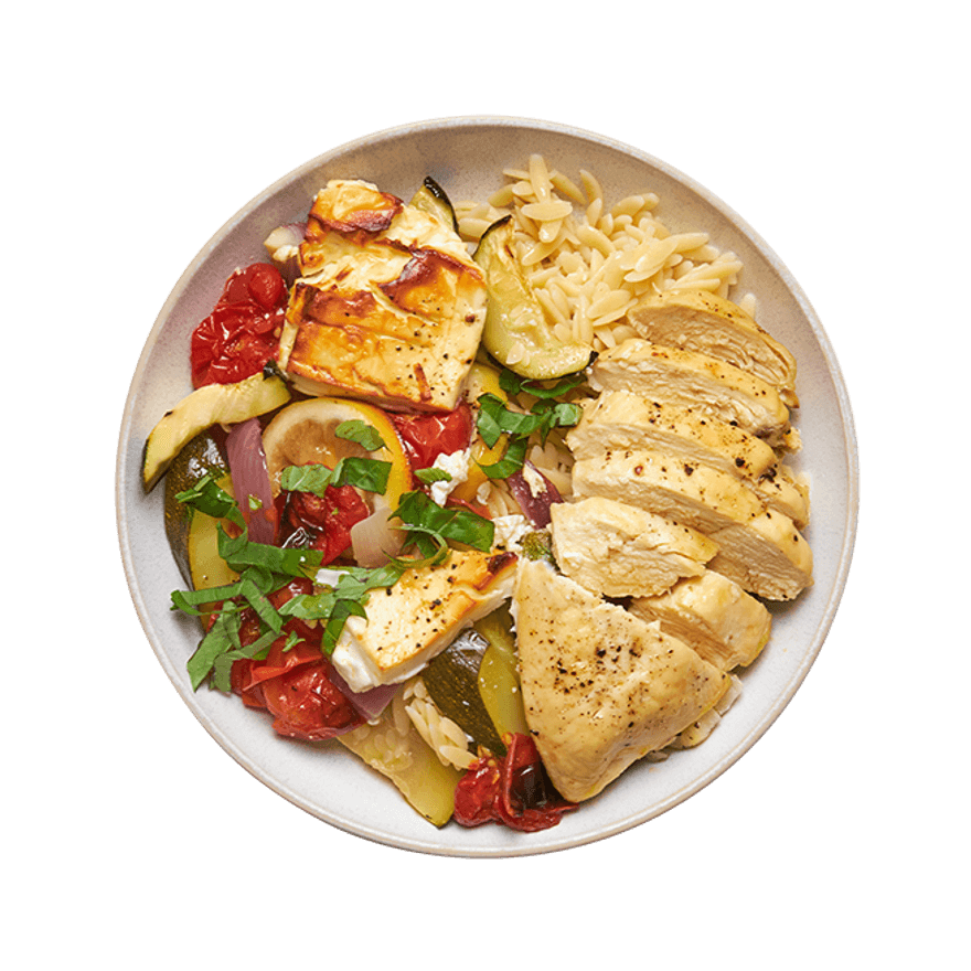 Chicken with Roasted Veggies & Feta