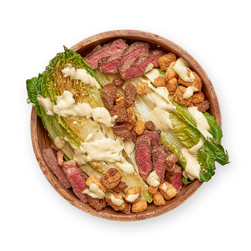 Grilled Caesar Salad with Steak