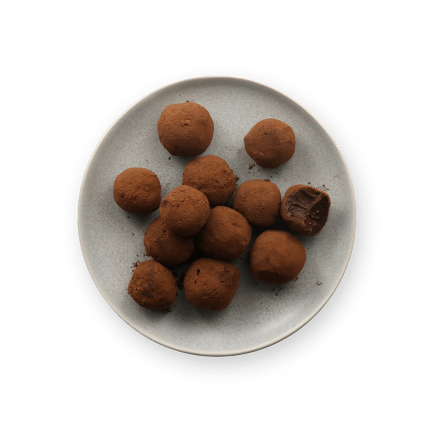 Recette de truffes au chocolat et fleur de sel