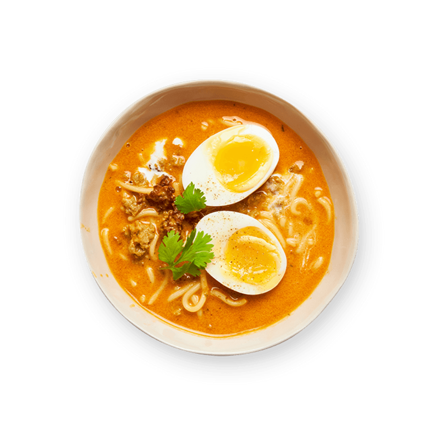 Creamy Coconut Curry Ramen with Pork