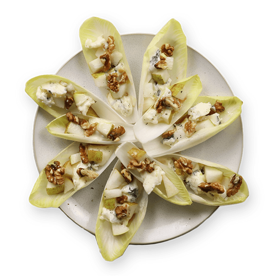 Pear & Gorgonzola Boats