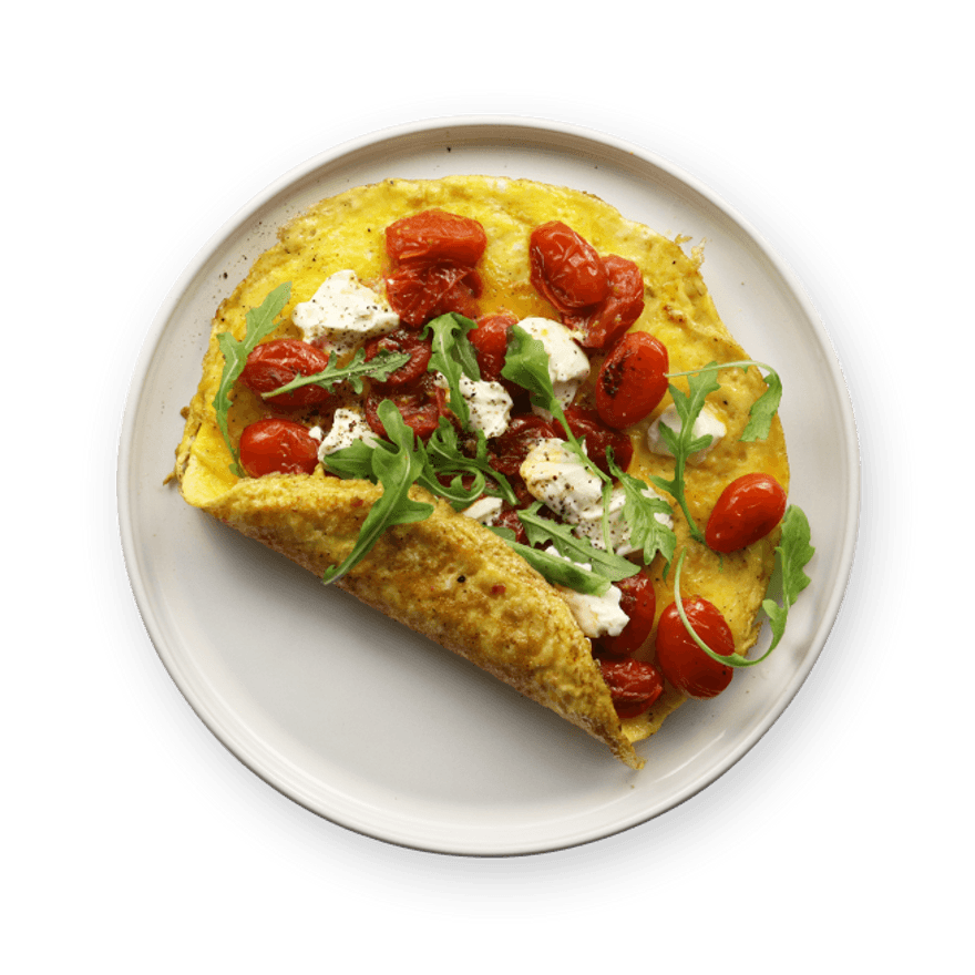 Tomato & Cream Cheese Omelette