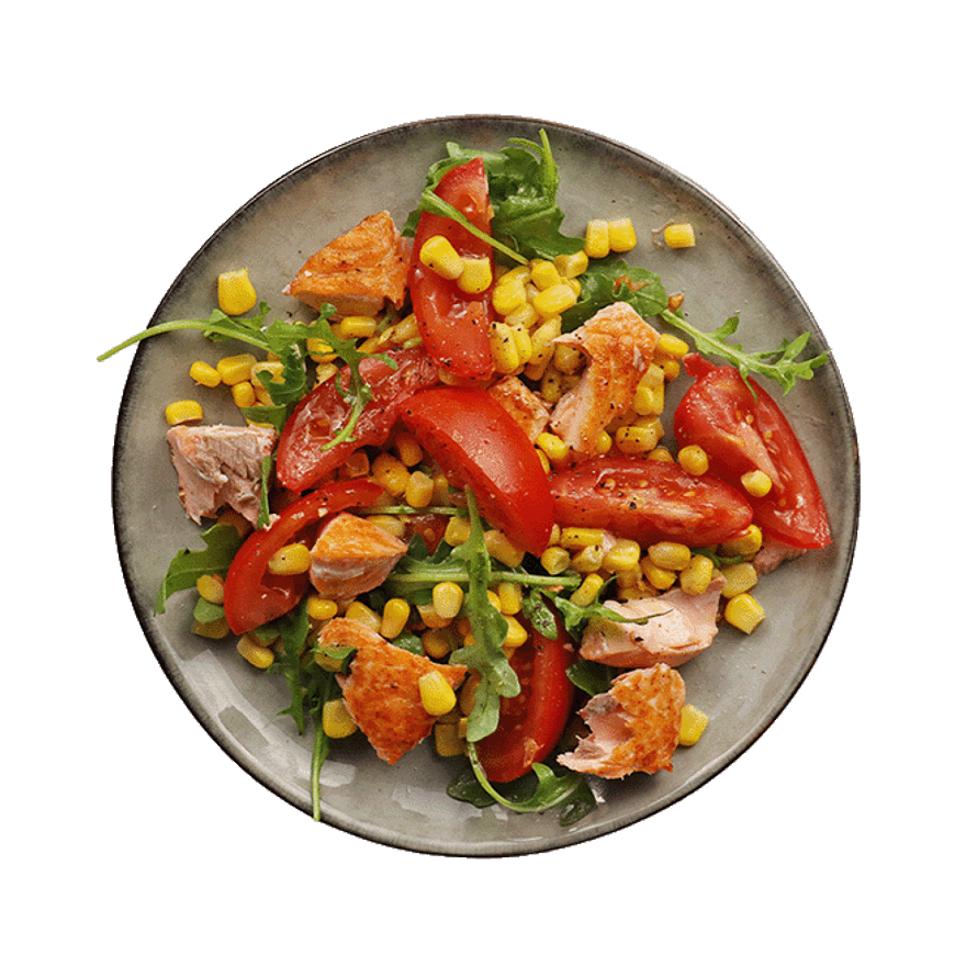 Salmon, Corn & Tomato Salad