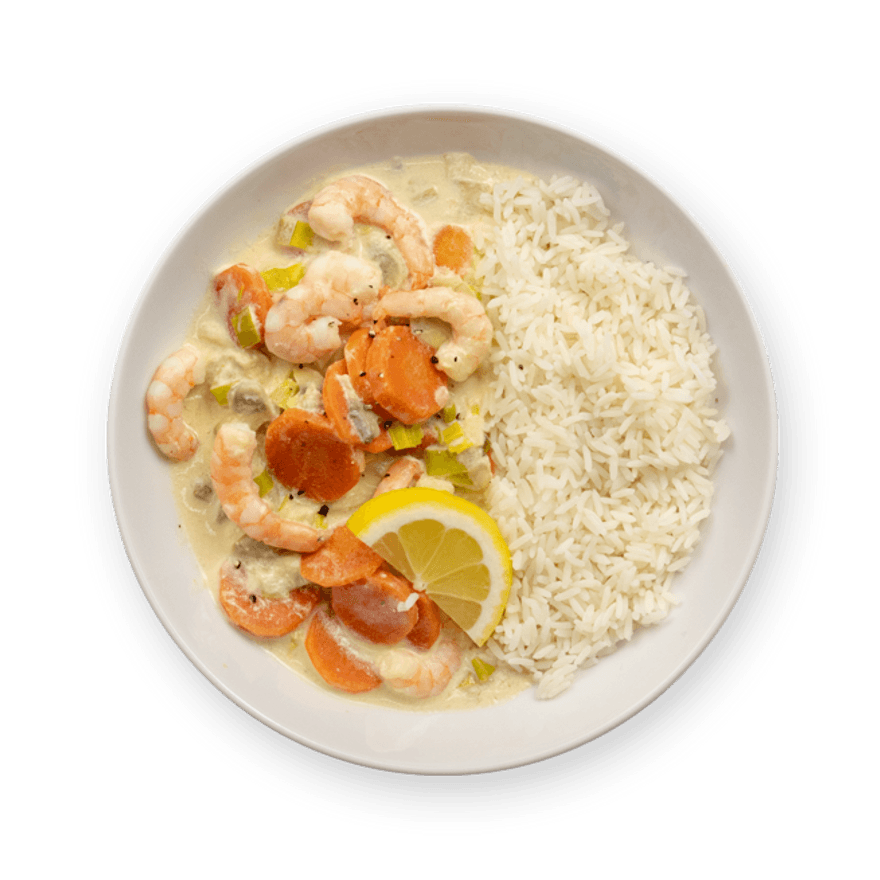 Blanquette express aux crevettes