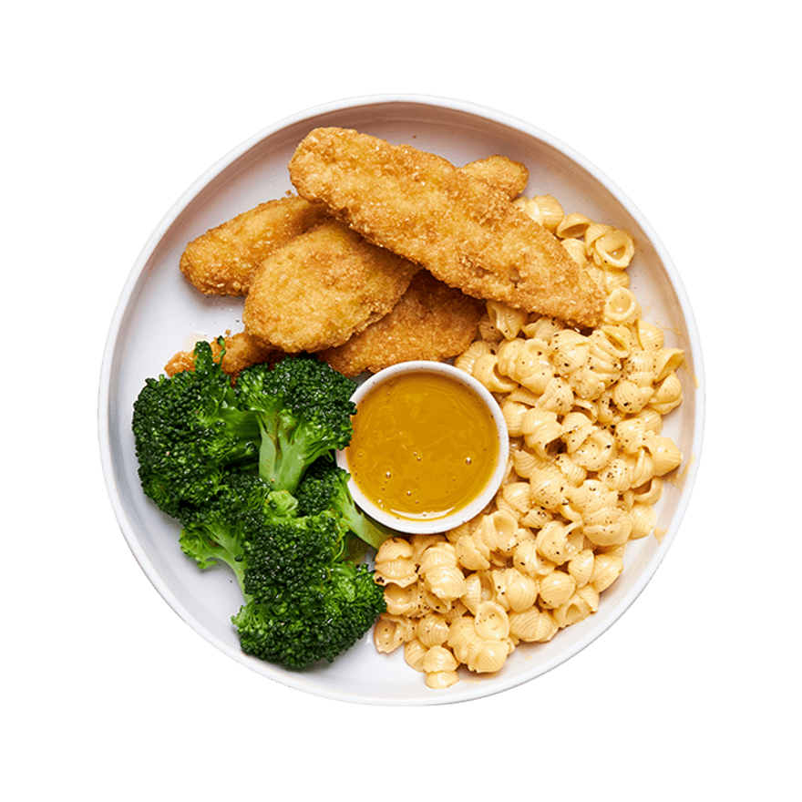 Chicken Tenders, Broccoli, Mac & Cheese