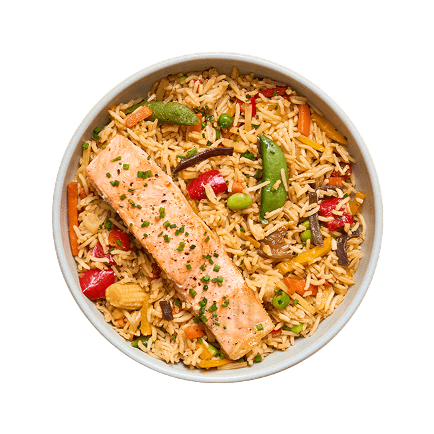 Salmon & Veggie Fried Rice