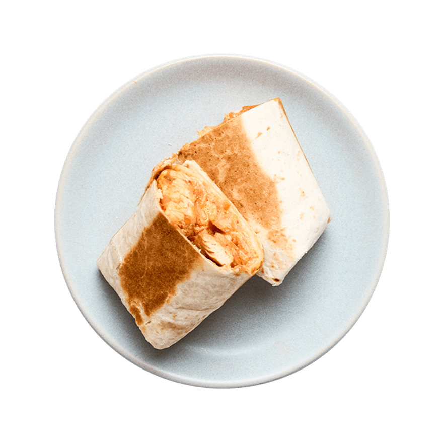 Wrap au poulet façon mafé & crudités