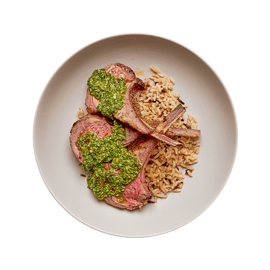 Roasted Lamb Chops with Chimichurri