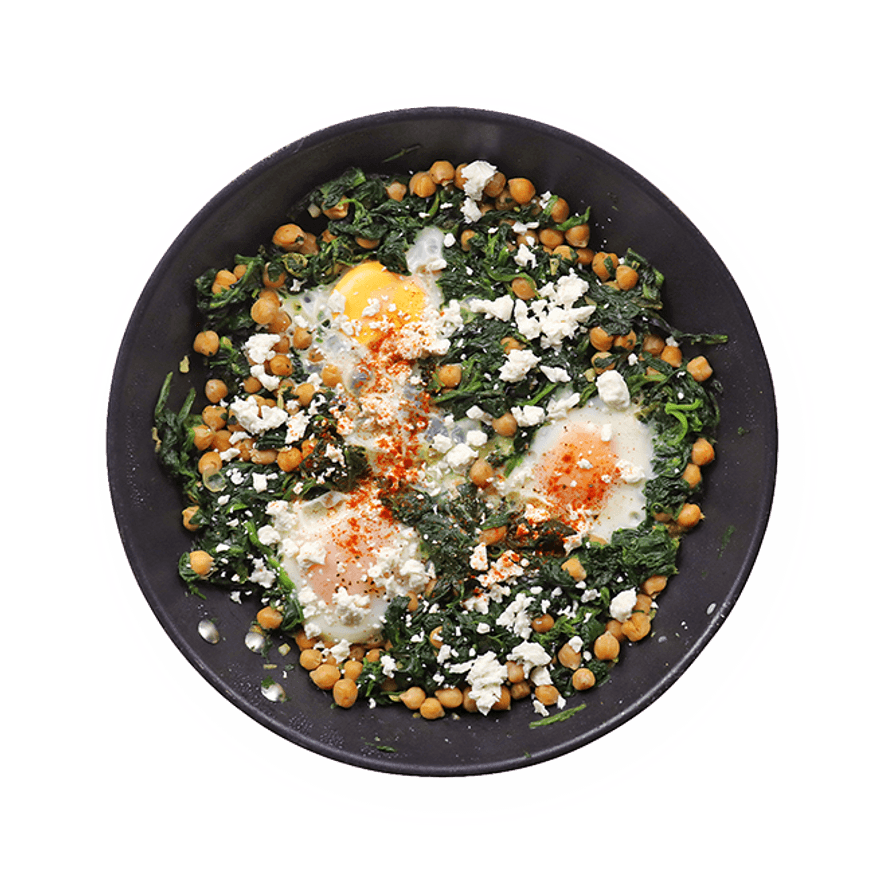 Chickpea, Egg & Spinach Skillet