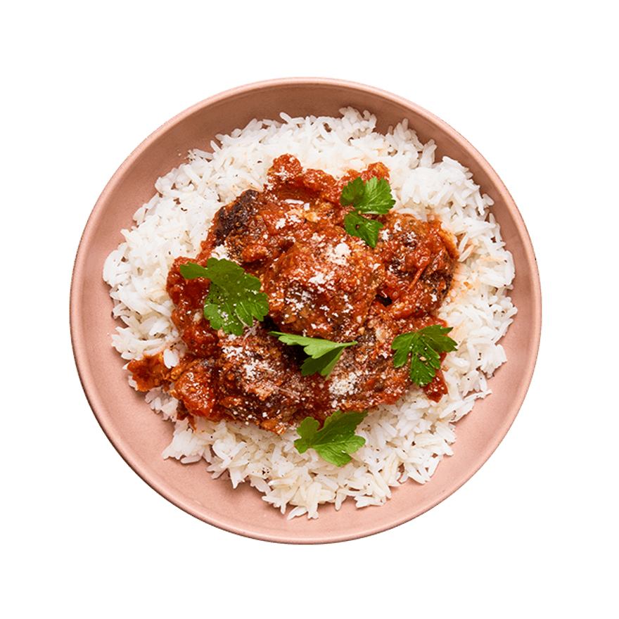 Marinara Meatballs & Rice