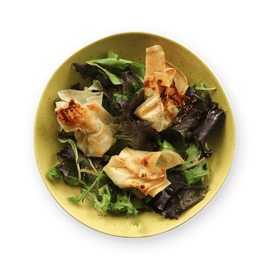 Crispy Filo & Goat Cheese Bites with Salad