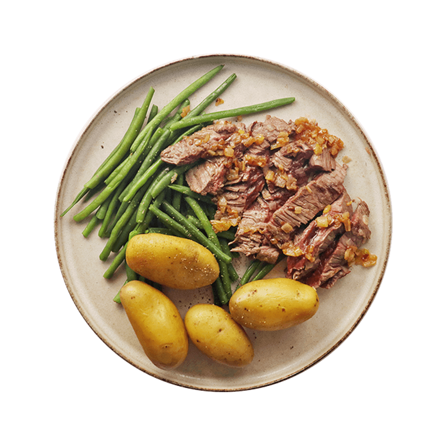 Flank Steak with Potatoes & Green Beans