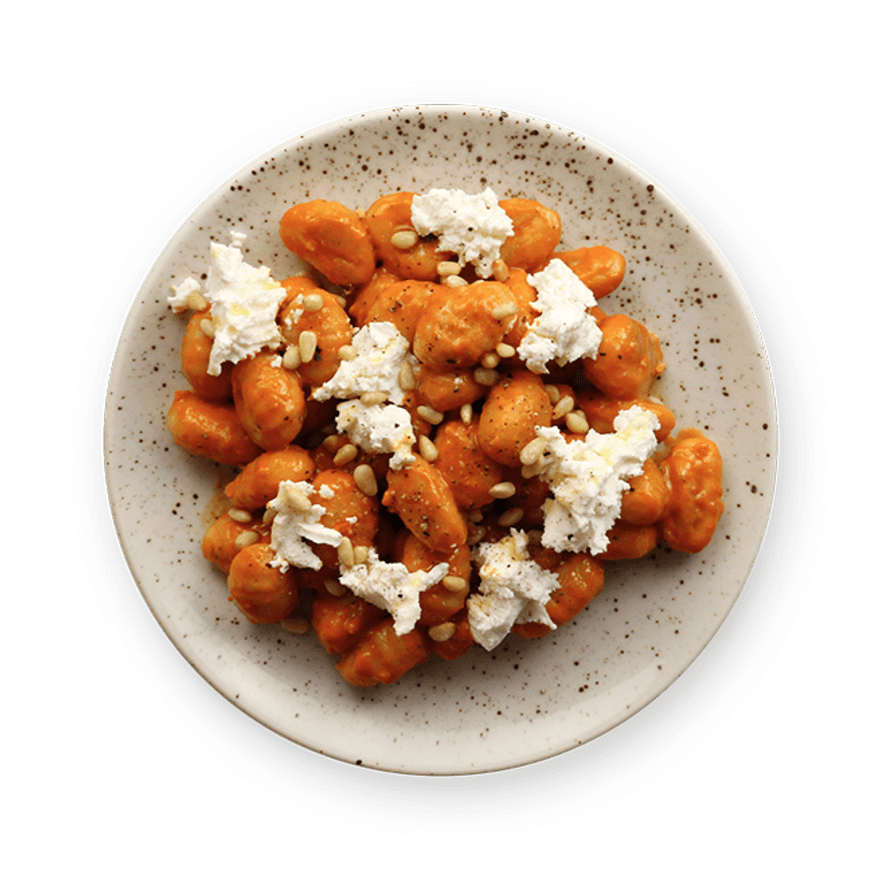 Gnocchi with Red Pesto & Goat Cheese