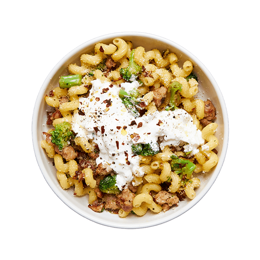 Sausage & Broccoli Burrata Pasta